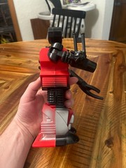 Trendmasters Transforming Robot Toy Action Figure Red Silver 1996 untested
