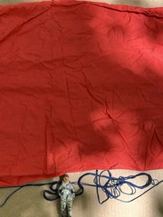 vintage frank bucks adventurers club parachute with lead soldier