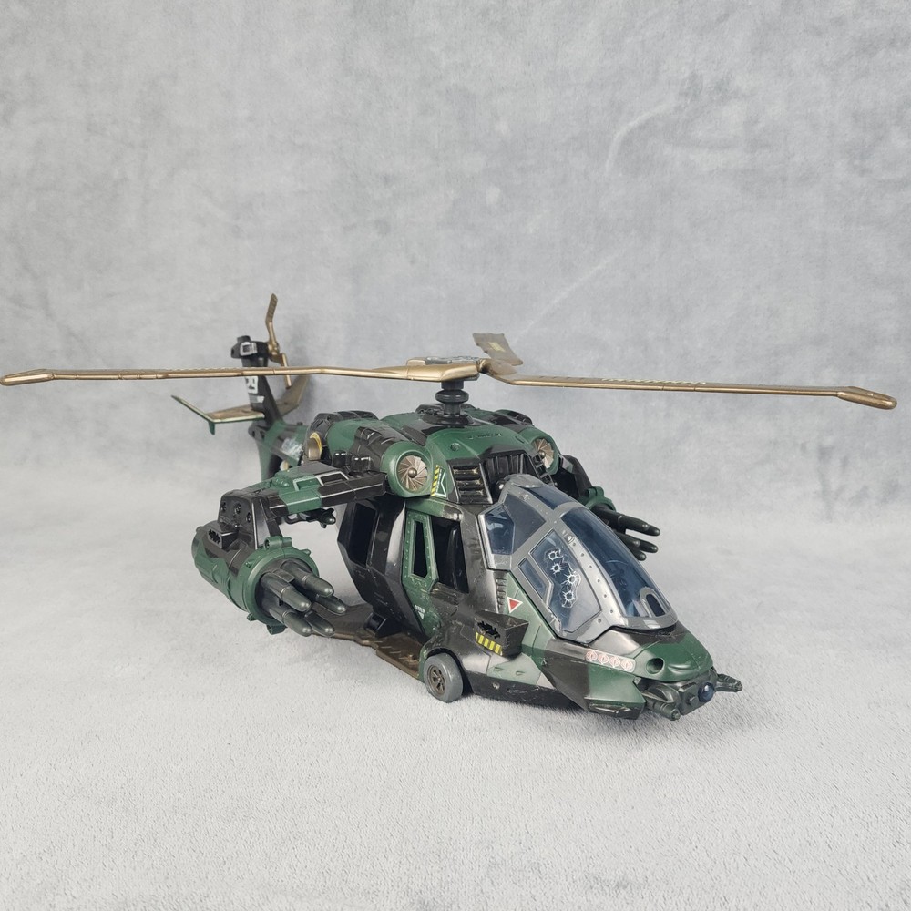 GI Joe Night Attack Chopper 2002 Hasbro Sound Attack Helicopter Vehicle