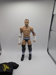 WWE Elite Series 11 CM Punk Action Figure with Shirt RARE 2010 2011
