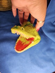 7 Vintage Rubber Hand Puppets Lot Animals Dragons Bears Dinosaur Alligator SOFT