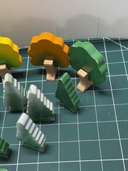 VTG Thomas & Friends Lot 9 Pine & 5 Oak Trees Snowy Green 1994 Britt Allcroft