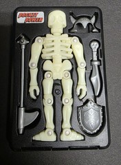 COMPLETE Sega Pocket Power Glo-Bones Skeleton 100% Figure & Items RARE 1988 Tyco