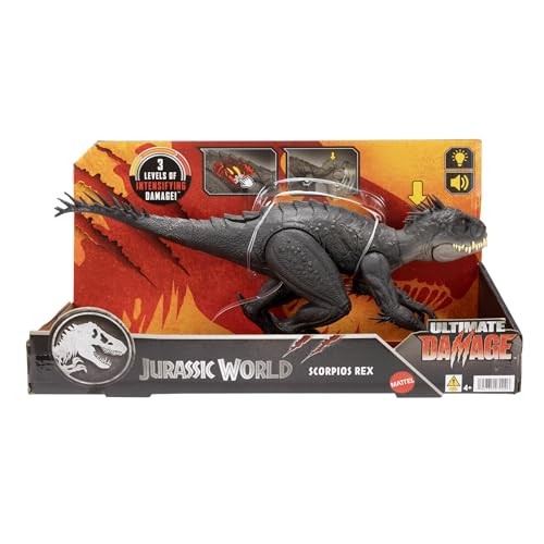 Mattel Jurassic World Damage! Shiny Scorpios Rex Figure JCG25