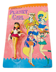 2 LOT Vintage Planet Girl Imitation of Sailor Moon MERCURY & MARS Figurines