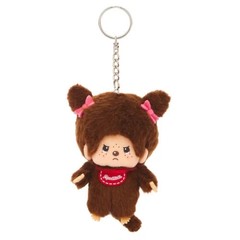 Monchhichi Plush Girl Monkey Key Chain Sekiguchi 4-Inch Key Chain New, Free Ship