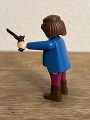 Playmobil Sailor W/ Gun & Blue Jacket 3”!Figure Geobra 2000 Abs Plastic Toy
