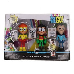 DC Teen Titans Go Face Swappers Robin, Kid Flash and Aqualad Figure New Sealed