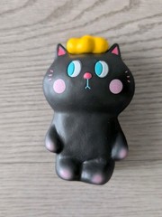 Unbox Kiyo Neko Black Edition Figure H11CM Designer Toys Sofubi Soft Vinyl