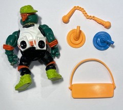 Rappin’ Mike 100% Complete Teenage Mutant Ninja Turtle TMNT 1991 Playmates