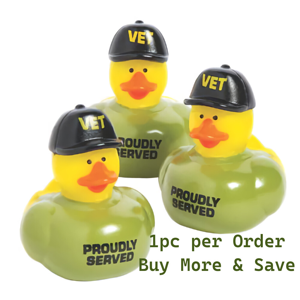 Proudly Served Vet Veteran Military Rubber Duckies Ducks Jeep Ducking US Shipper