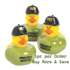 Proudly Served Vet Veteran Military Rubber Duckies Ducks Jeep Ducking US Shipper