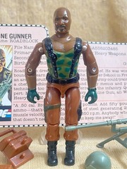 1984 GI Joe Roadblock – 100% Complete w/ VG File Card – Tight – No Cracks