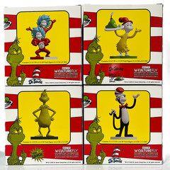 Dr. Seuss The Grinch, Sam I Am, Thing 1 & 2 Cat In Hat 4” Vinyl Figures Set Of 4
