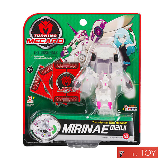 Turning Mecard MIRINAE White ver. Pegasus Transforming Robot Car Card Choirak