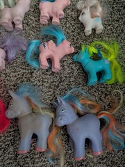 My Little Pony Vintage Hasbro Lot of 18 G1 1980s Unicorn Ponies Hong Kong READ