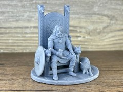 3D Printed Viking Jarl Plastic Figurine, Norse Warrior Miniature 60mm