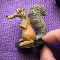RARE Ice Age Continental Drift SCRAT & Squint Cup Topper Figure Lot 2012 FOX
