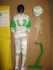 Mego Vintage 12” 1970 Joe Namath, Uniform, Stand, Booklet, Original Box