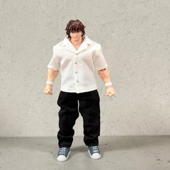BW-BK-SHT-SET: 1/12 Fabric Outfit with shoes for Storm Arena Baki Hanma Figure