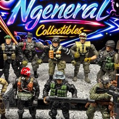 Chap-Mei Lot of 9 Soldiers with Tactical Weapons and Accessories Set