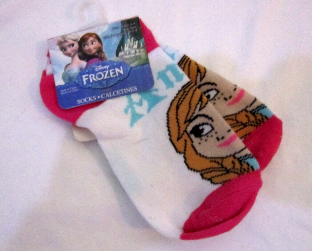 Unisex Frozen Princess Anna Pink and White Dress up Socks Size:6-8-New!AR5S