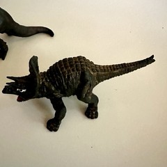 Vintage Imperial Black Plastic Rubber Dinosaur Monster Toys Hong Kong As Is