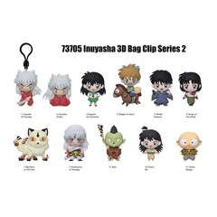 3D Figural Bag Clip InuYasha Series 2 Pack [1 RANDOM Figure]