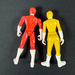 Power Rangers Mighty Morphin Yellow, Red, Green, Blue 4″ Figures 2009 BANDAI
