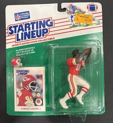 1988 STARTING LINEUP CARLOS CARSON KANSAS CITY CHIEFS RARE REGIONAL RELEASE MOC