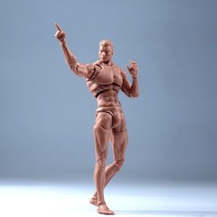 US Romankey X COWL 1/12 Black Male Super Flexible Body Doll 6”Joint Figure Toys