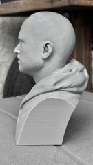 Breaking Bad Jesse Pinkman 3D Printed Bust Statue 6.5 Inches Gray
