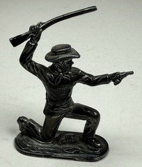 Vintage Lot Of 5 Western Metal Figures Jesse James, Wyatt Earp, Billy the Kid