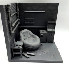 1:12 or 1:18 Scale TMNT Michelangelo Room Diorama with Accessories 3D Printed
