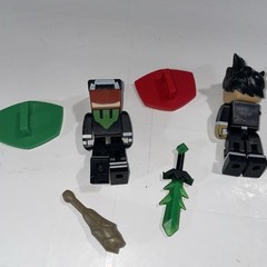 K50 Tube Heroes Action Figures Lot of 2 & Accessories Jazwares 2015 Sword Shield