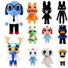 New Horror Animal Hospital Plush Toy Blue Dog Soft Stuffed Cartoon Doll