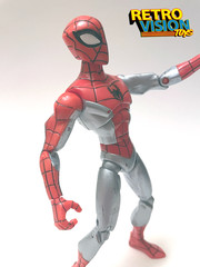 Spider-Man Animated Series Red/Silver Glider Spider Charged(2008, Hasbro) Figure
