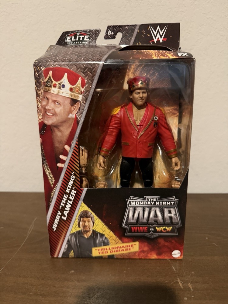WWE Elite Monday Night War Series 7 JERRY “THE KING” LAWLER Figure w/ BAF