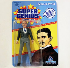 Super Genius 4.75 inches x 4 figures, Einstein, Tesla, Sagan, Asimov. Not a Toy