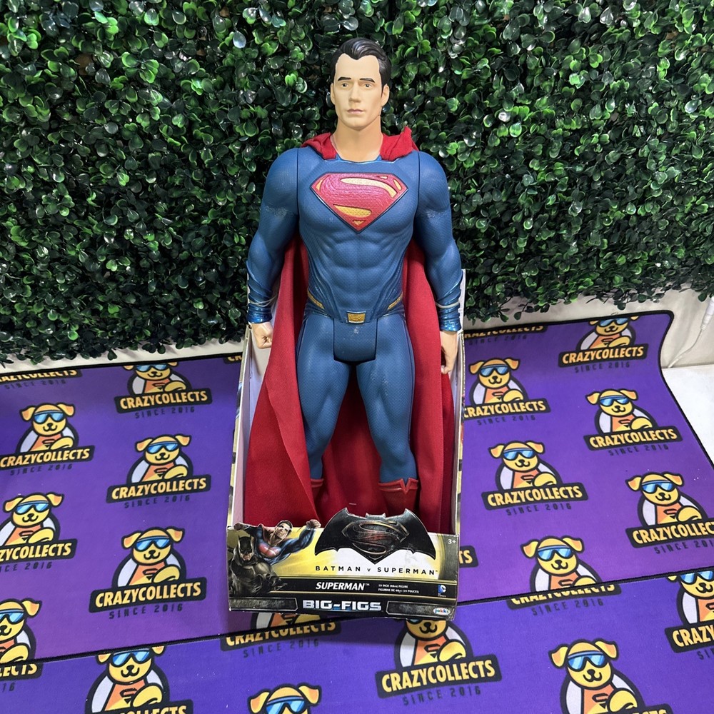2016 DC Batman vs Superman Big-Figs 19″ Superman Figure Jakks New! MIB Henry