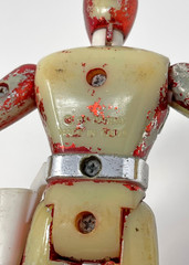 95 Bandai Metallic Red Ranger Action Figure Toasted Loose Without Packaging