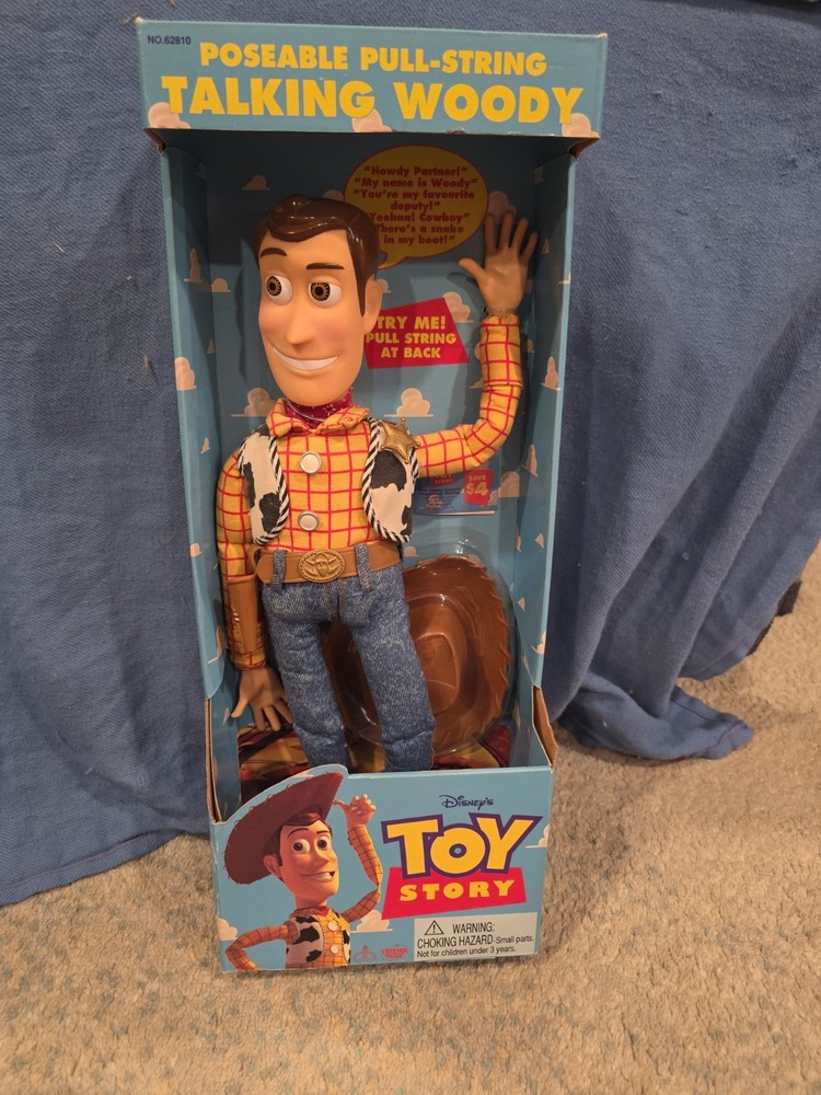 Poseable Pull-string Talking Woody. First Edition. Never Opened.