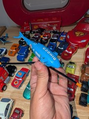 Disney Pixar Cars Die-Cast Model Lot of 34 + 11 Plastic + Carrying Case Mattel