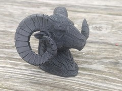 Ram Head Demon Logo 4 inch – Black Goat Ram Figure with Horns RAM truck gift