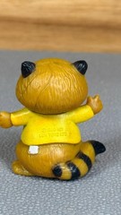 Vintage 1980 Shirt Tales Rick Raccoon LJN 2in PVC Figure Made in Macao