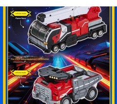 Metal Cardbot S FLAME NOVA Robot Toy | Transforming Fire Car | Ship from Korea