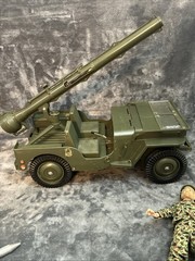 Vintage GI Joe 7000 Five Star Jeep & Trailer HTF First Edition w OG 1964 Figure