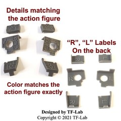 Feet Gap Fillers for Transformers Studio Series SS 86-07 Slug Slag Upgrade Kit