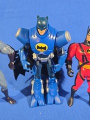 LOT of 3 Batman Figures 5” DC Comics Silver, Gold, Red, Black, Blue