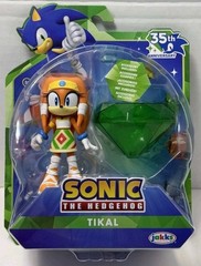 Sonic the Hedgehog TIKAL Figure 35th Anniversary Jakks Pacific w Master Emerald